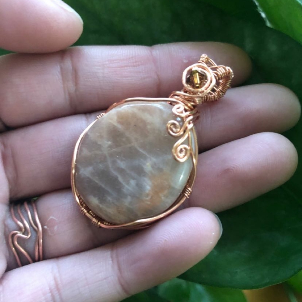 Peach Moonstone Pendant